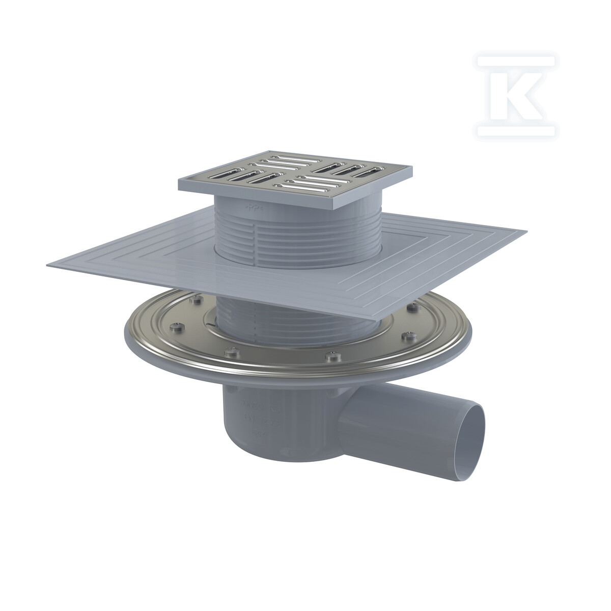 Kratka ściekowa 105×105/50 mm odpływ - APV1324