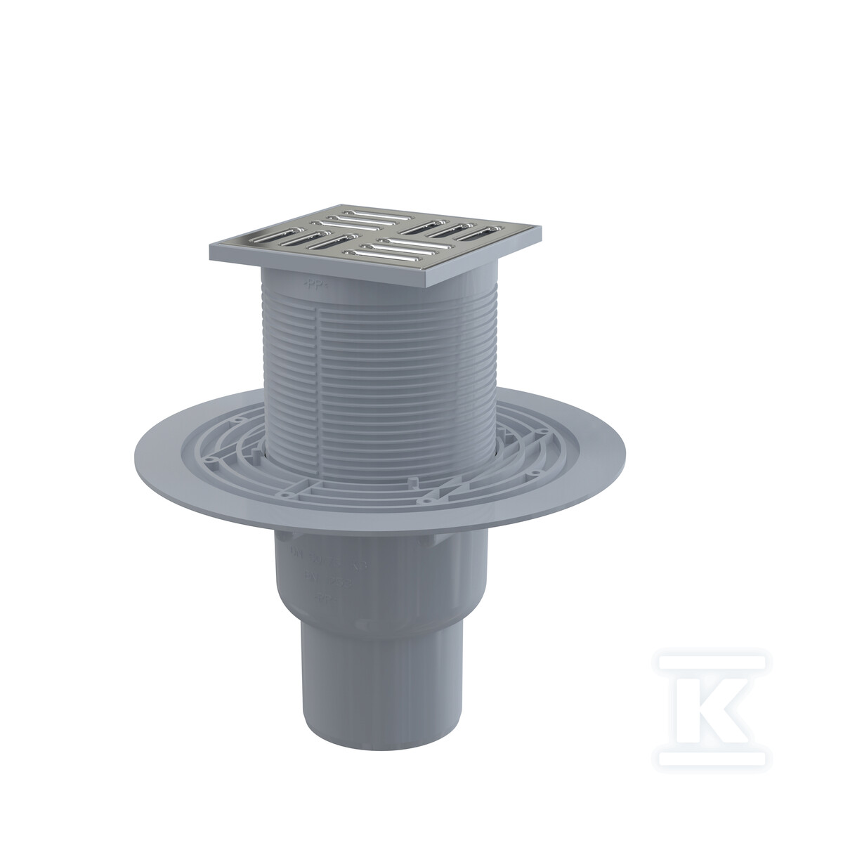 Kratka ściekowa 105×105/50/75 mm odpływ - APV2311