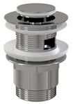 Spust umywalki CLIK/CLAK 5/4" metalowy z przelewem, mały korek A39