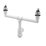 Syfon zlewu dwukomorowego, sitka nierdzewne DN70 A449-DN50/40