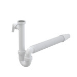 Półsyfon zlewozmywaka rurowy z nakrętka 6/4", z przyłączem i elastyczną rurą A83-DN50/40