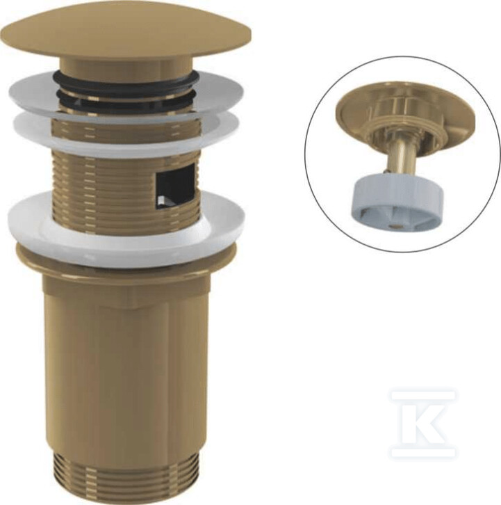 Spust umywalki CLIK/CLAK 5/4" metalowy - A392-G-B