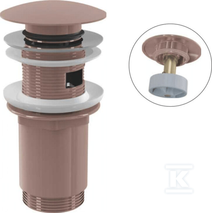 Spust umywalki CLIK/CLAK 5/4" metalowy - A392-RG-B