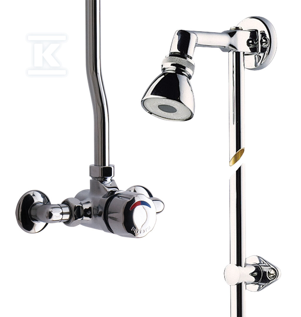 Bateria natryskowa natynkowa z ruchomą - 35816