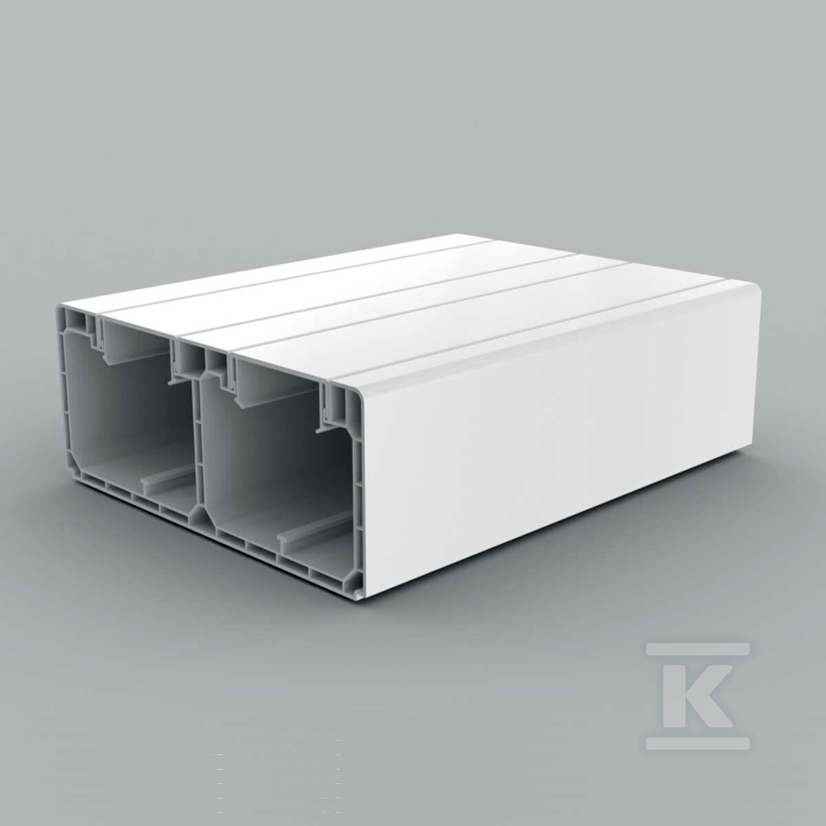 Weißer PVC-Kabelkanal PK 160x65D Länge - PK 160X65 D_HD