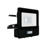 Naświetlacz LED V-TAC 10W SAMSUNG CHIP czujnik ruchu czarny przewód 1M VT-118S-1 6400K 735lm 5 lat gwarancji