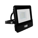 Naświetlacz LED V-TAC 20W SAMSUNG CHIP czujnik ruchu czarny przewód 1M VT-128S-1 6400K 1510lm 5 lat gwarancji