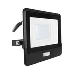 Naświetlacz LED V-TAC 30W SAMSUNG CHIP czujnik ruchu czarny przewód 1M VT-138S-1 6400K 2340lm 5 lat gwarancji
