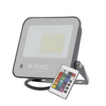 Naświetlacz LED V-TAC 50W czarny IP65 pilot VT-44053 RGB+6500K 4000lm