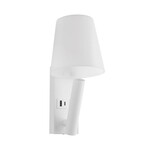 Oprawa LED V-TAC 2W COB CREE kinkiet biały hotel łóżko USB+USB C klosz VT-80062-W 3000K 60lm