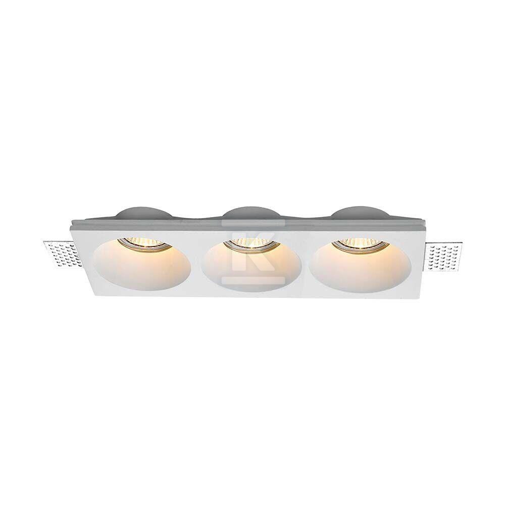Oprawa gipsowa V-TAC 3xGU10 sufitowa - 6765