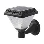 Kinkiet ogrodowy V-TAC solarny z pilotem 3w1 IP44 czarny kwadrat VT-972 3000K-4000K-6400K 75 3 lata gwarancji