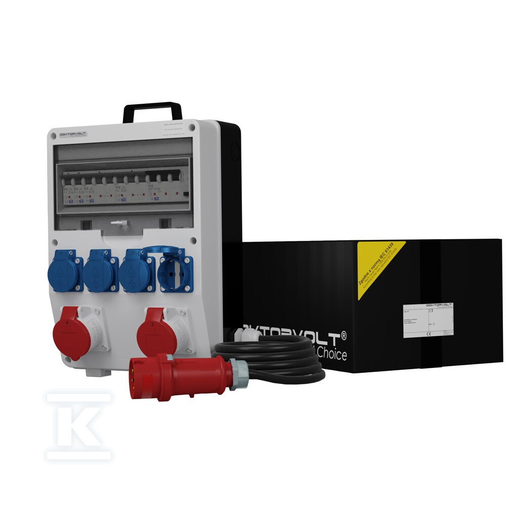 Rozdzielnica budowlana z kablem TD-S/FI - DV-6800-D