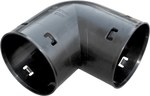 PVC drainage elbow DN/OD 100/90, black