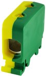 DIN rail terminal block AL-CU 1.5-50mm2 TS 35, threaded for ZGG yellow-green conductors