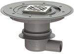 Wpust Classic DN50, odpływ boczny z nasadką Variofix i kratką nierdzewną 95x95