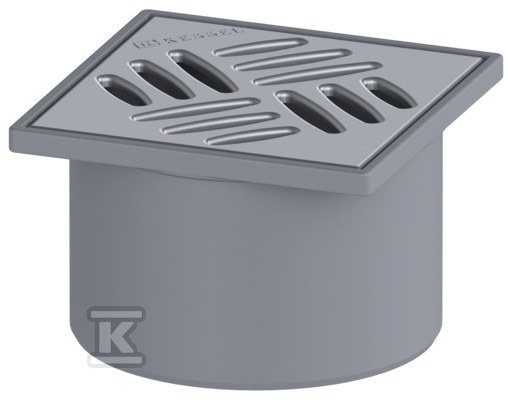 Nasada z ABS, z kratką 120x120 ze stali - 48165