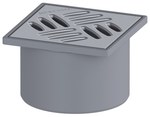Nasada z ABS, z kratką 120x120 ze stali nierdzewnej V2A, system 125