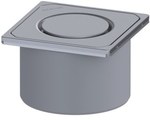 Nasada z ABS z kratką design "Spot" 120x120 bez locklift, system 125