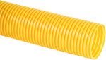 PVC drainage pipe DN/OD 80x72, 50m roll, UP type (without perforations), corrugated, yellow color /50m/