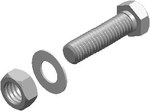 Hot dip galvanized hex head bolt SMM8x16F