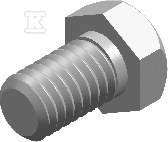 Șurub cu cap hexagonal A2 SSZ10x20E - 991020