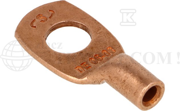 Końcówka oczkowa miedziana niecynowana - SE-00608W