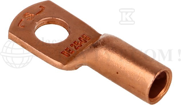 Końcówka oczkowa miedziana niecynowana - SE-02508W