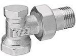 Cut-off radiator valve, angle 1/2"