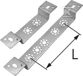 Eltolt dupla fém szerelőlap - L = 50, - 1700210002