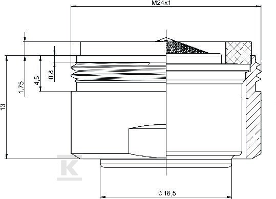 Aerator redukujący przepływ - 3 l/min, - ABAZ4PPS3