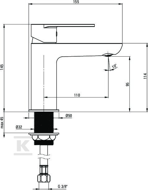 ALPINIA chrome faucet standing - BGA_020M