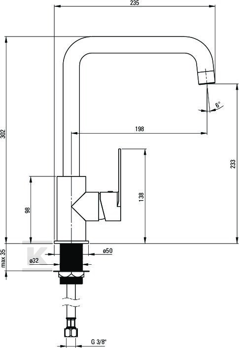 Bateria zlewozmywakowa Alpinia chrom z - BGA_063M