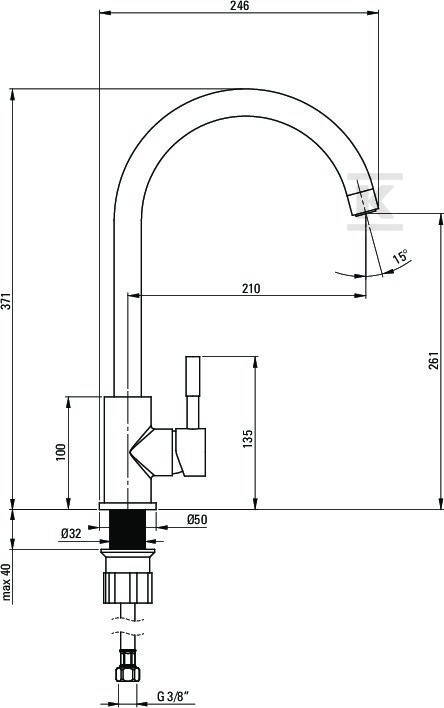 Bateria zlewozmywakowa Lima, stal - BBM_F62M