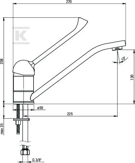 Bateria zlewozmywakowa z dźwignią - BFC_060C