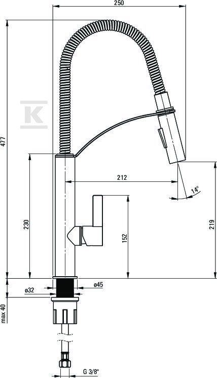 Bateria zlewozmywakowa Gerbera z - BGB_072M