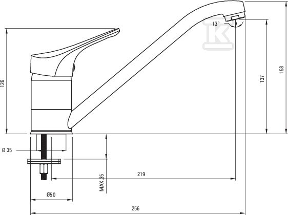 JOKO chrome faucet Standing sink mixer - BOJ_060M