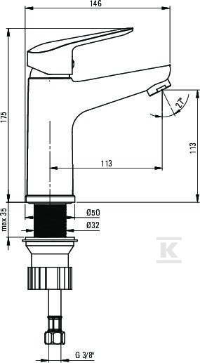 Bateria umywalkowa Boro, nero - BMO_N20M