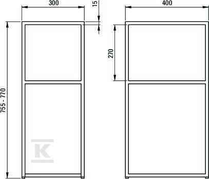 Słupek łazienkowy - system modułowy - CKC_N30A