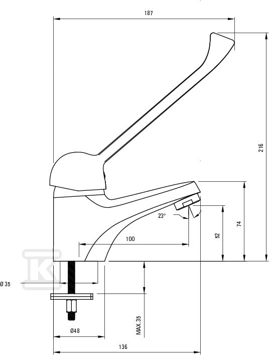 JOKO clinic chrome faucet standing - BOJ_021C