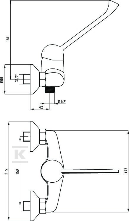 JOKO clinic chrome shower faucet with - BOJ_040C