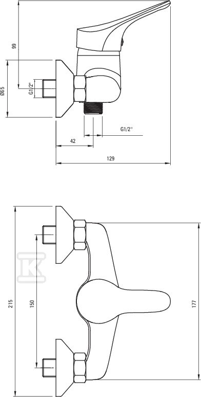 JOKO chrome shower faucet without - BOJ_040M