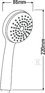 Słuchawka prysznicowa 1-funkcyjna - NET_051S