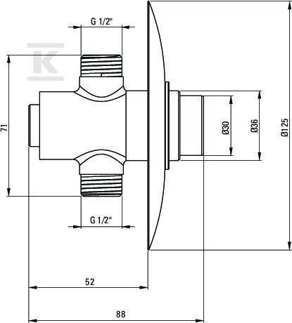 Bateria prysznicowa czasowa Press - BBH_048L