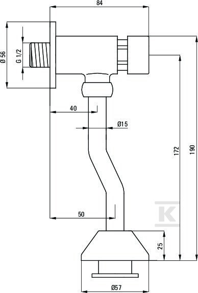 Urinal timer chrome faucet with an - BCH_098L