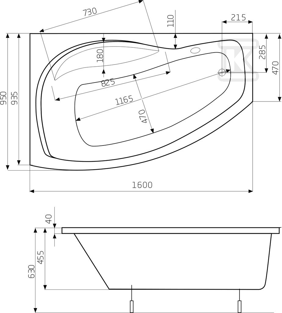 Vanové nohy Nicole Le 1600X950 - A24T169000