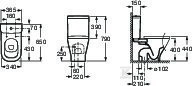 Zbiornik WC GAP SQUARE 4,5/3L zasilanie - A341471000