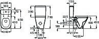 Miska WC GAP SQUARE do kompaktu Rimless - A342479000