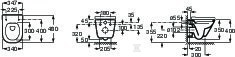 Miska WC GAP SQUARE COMPACTO - A34647A000