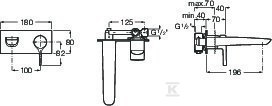 Element podtynkowy do montażu baterii - A525220603